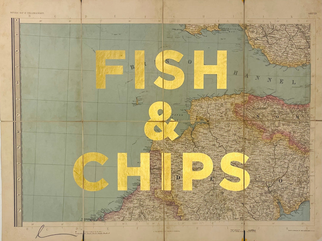 FiSH AND CHiPS (GOLD LEAF)