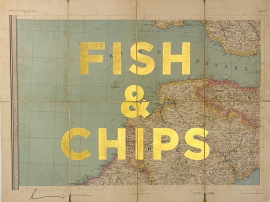 FiSH AND CHiPS (GOLD LEAF)