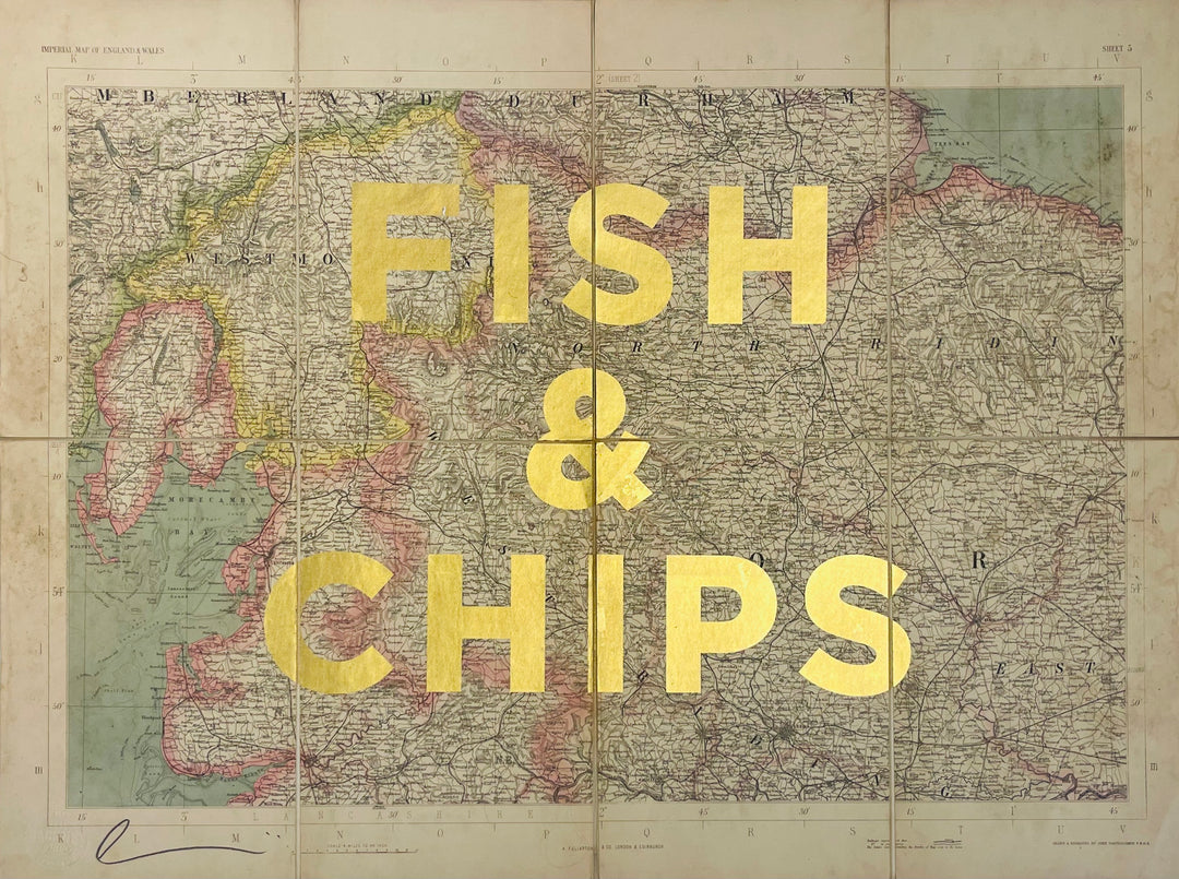 FiSH AND CHiPS (GOLD LEAF)