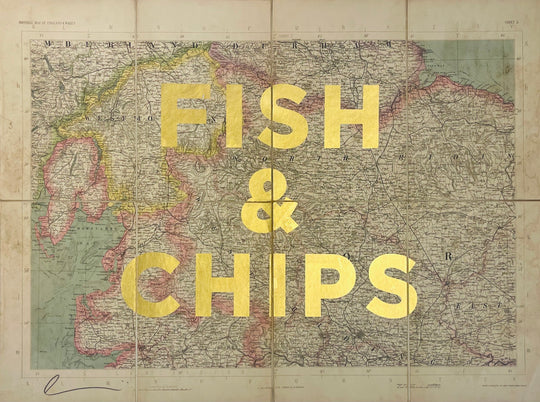 FiSH AND CHiPS (GOLD LEAF)