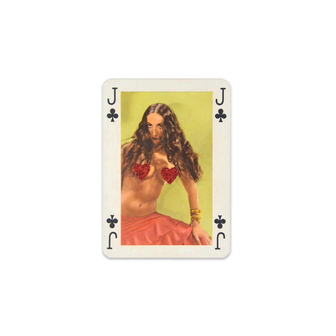 ViNTAGE AUSTRiAN PLAYiNG CARDS - RED GLiTTER