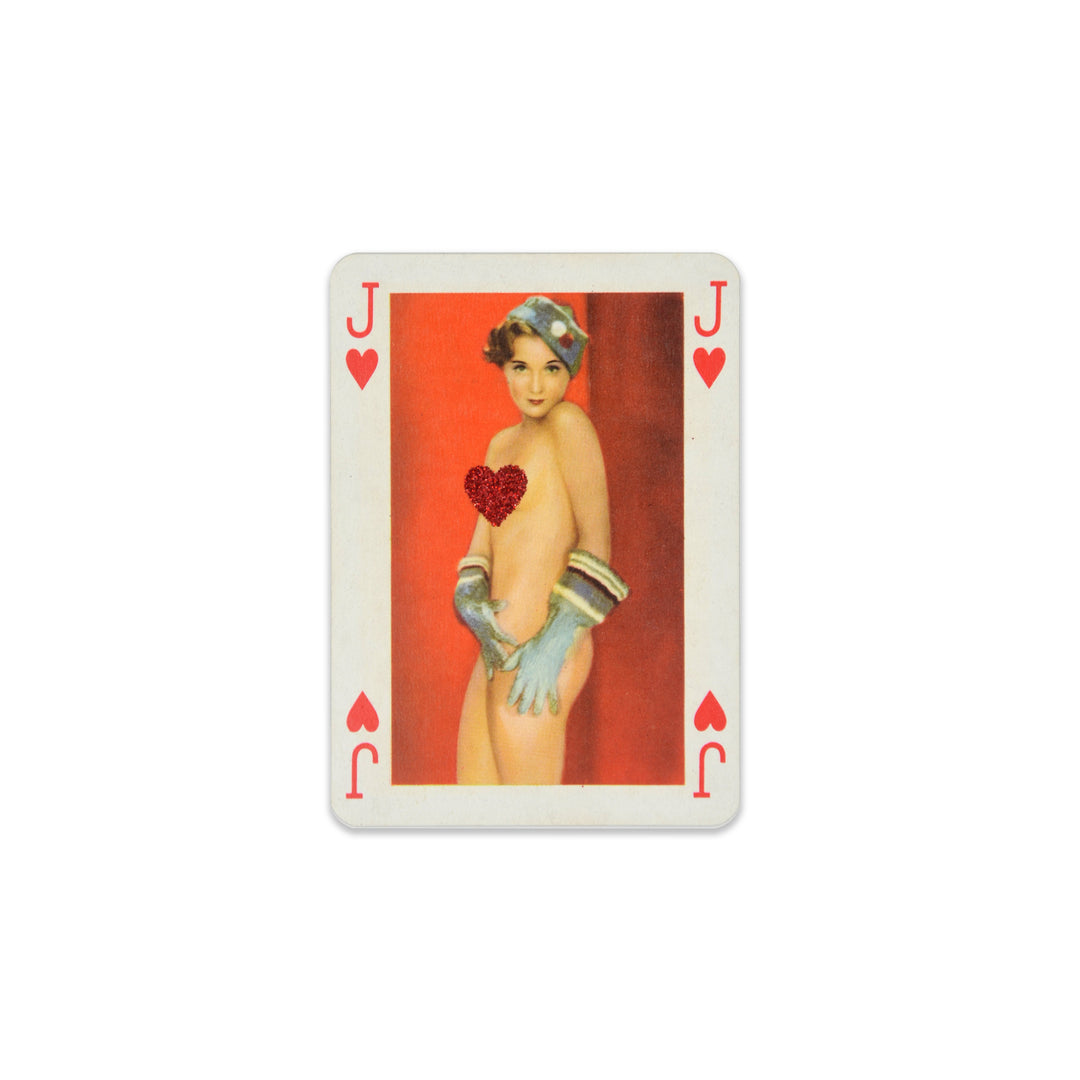 ViNTAGE AUSTRiAN PLAYiNG CARDS - RED GLiTTER