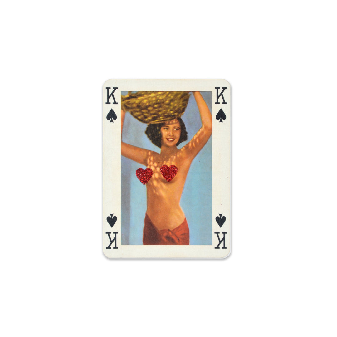 ViNTAGE AUSTRiAN PLAYiNG CARDS - RED GLiTTER