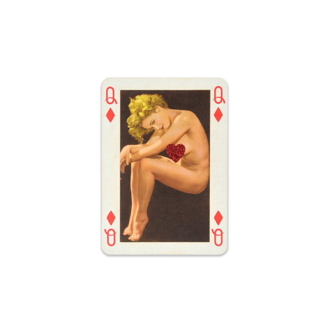 ViNTAGE AUSTRiAN PLAYiNG CARDS - RED GLiTTER