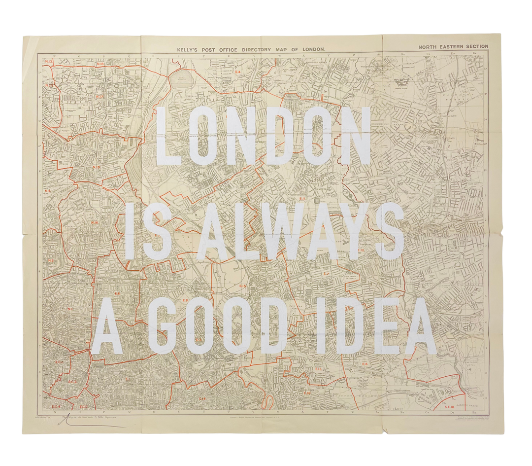LONDON iS ALWAYS A GOOD iDEA - LARGE ViNTAGE MAP